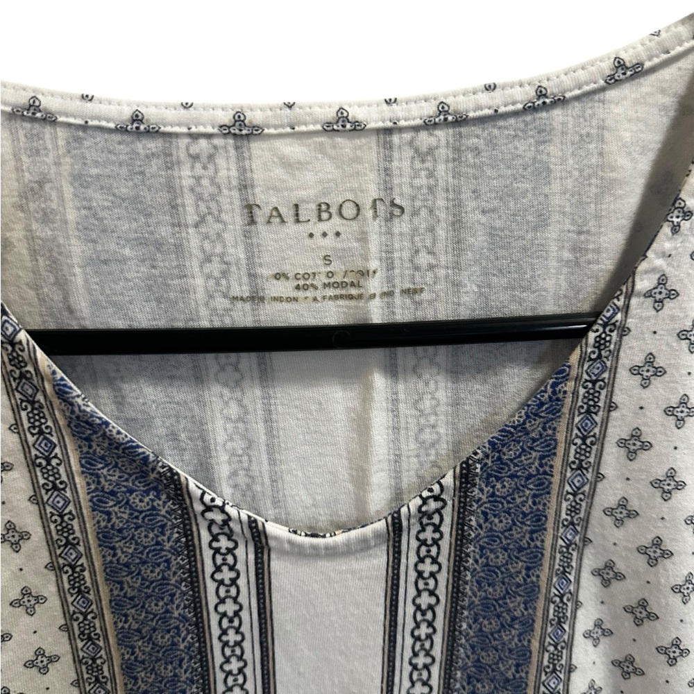 Talbots patterned blouse size small - image 2